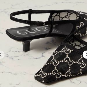 New w/ Packaging Gucci Crystal Slingbacks